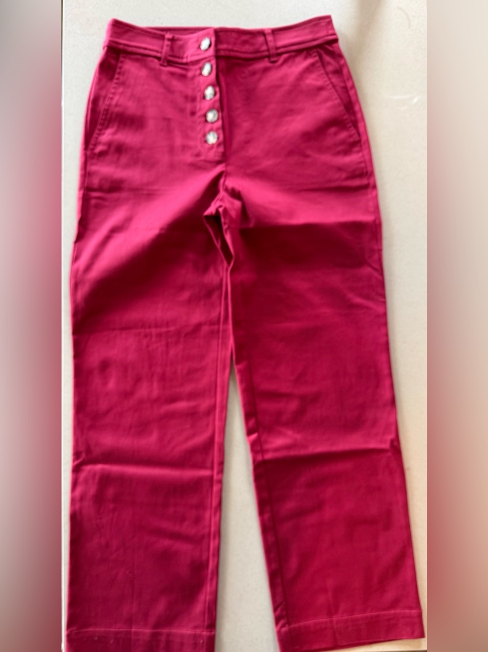 LOFT Wide Leg Pants — Raspberry - Picture 5 of 6